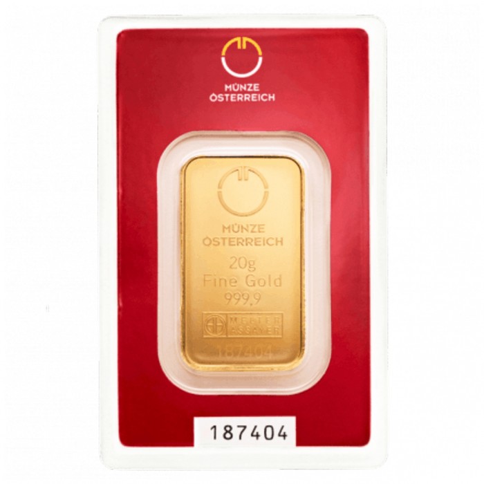 Gold Bar 20 Gram Münze Österreich 