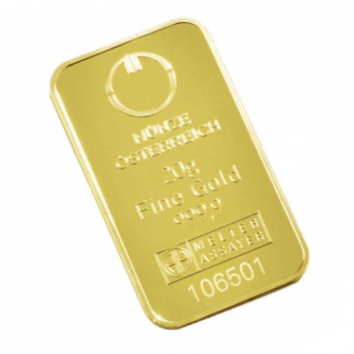 Gold Bar 20 Gram Münze Österreich 
