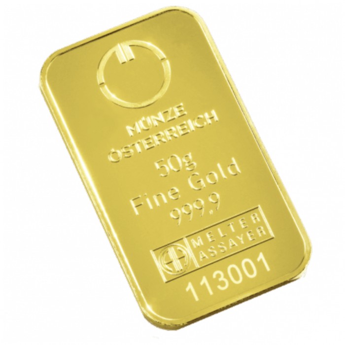 Investiční zlatý slitek 50g Münze Österreich
