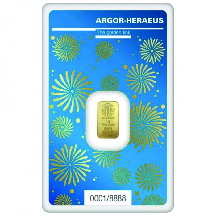 Investment gold bar 1g Argor Heraeus - Year of the Rabbit 2023