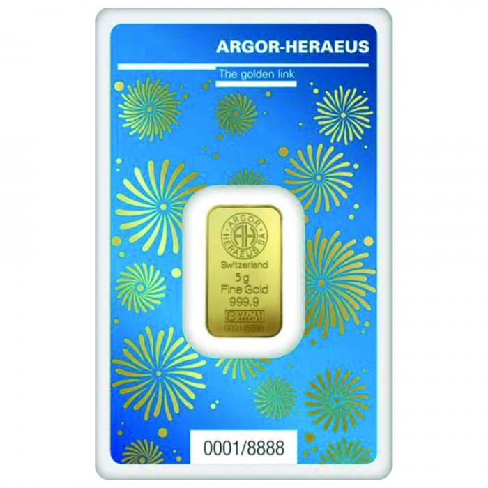 Investment gold bar 5g Argor Heraeus - Year of the Rabbit 2023