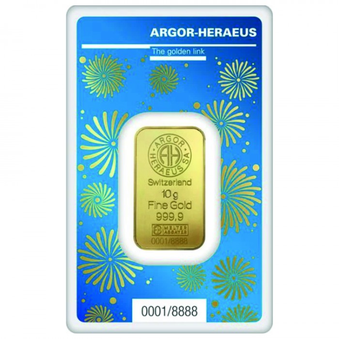 Investiční zlatý slitek 10g Argor Heraeus - rok Králíka 2023
