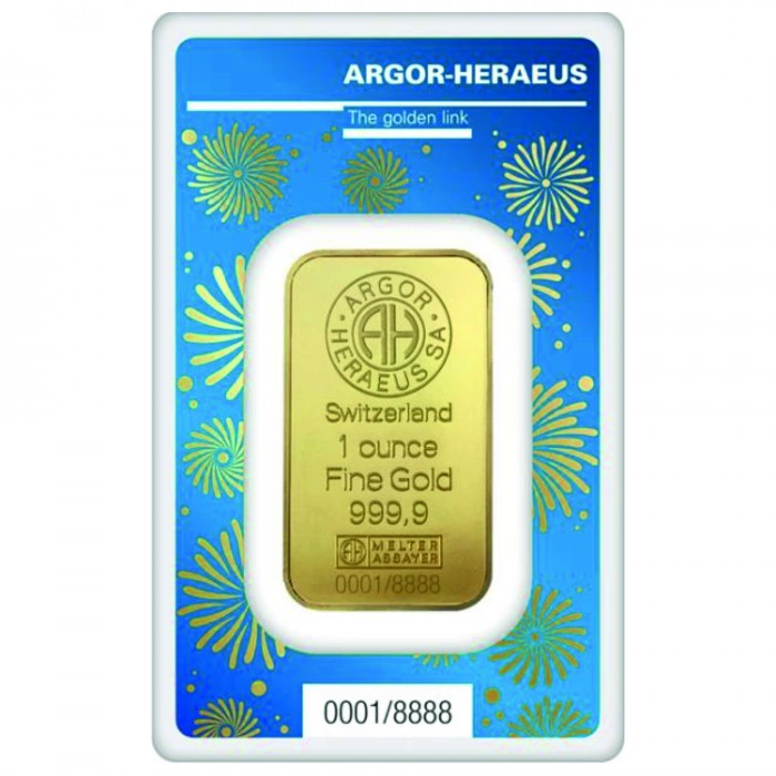 Investiční zlatý slitek 1 OZ Argor Heraeus - rok Králíka 2023