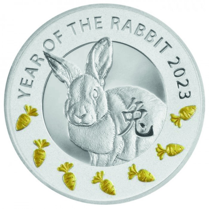 Year of the Rabbit 2023 silver coin - 7 Elements