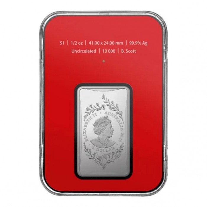 Silver investment bar 1/2 OZ Year of the Rabbit 2023