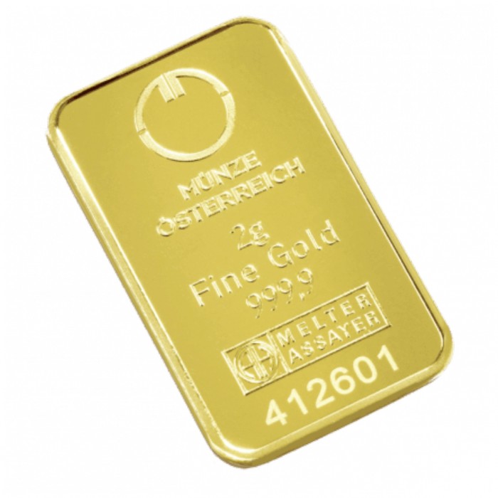Gold Bar 2 Gram Münze Österreich